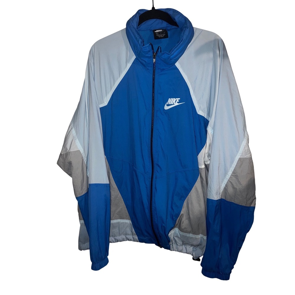 Nike Archives Official Reissue 1990 Windbreaker Jacket Blue Grey Colorblock  XL - Picture 2 of 9